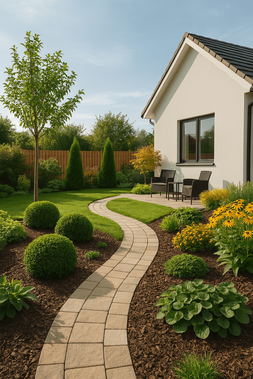 단독주택 정원설계 예시_조감도