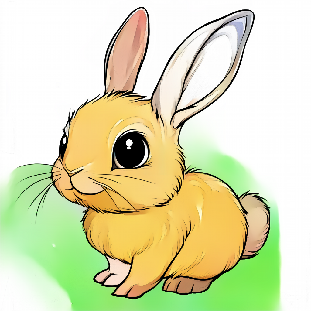 멍때리는 토끼 색칠후