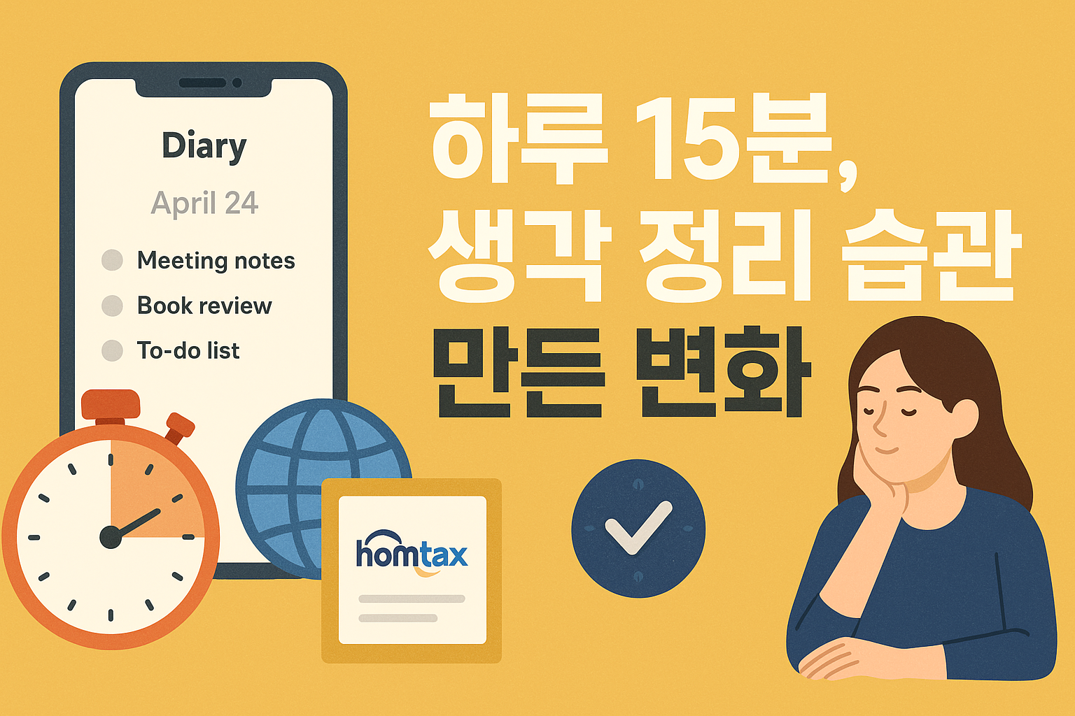 하루15분, 생각 정리 습관 만든 변화