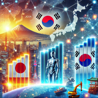 아시아 경제비교 (일본, 한국, 중국 성장)