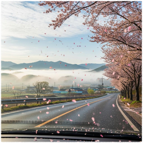 경기도 광주 팔당호 벚꽃 드라이브 코스 호반 수양벚꽃 봄 풍경