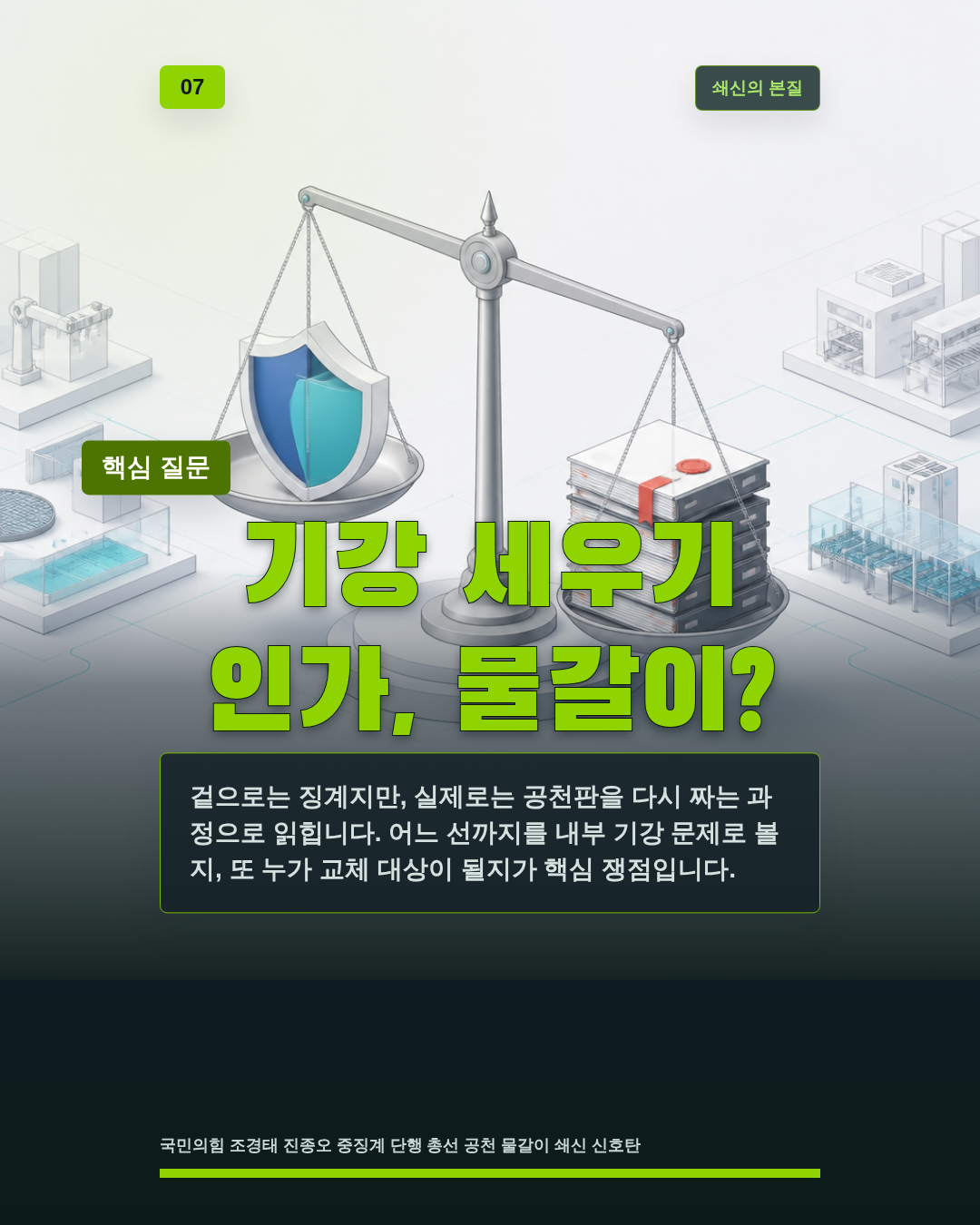 기강 세우기 인가, 물갈이?