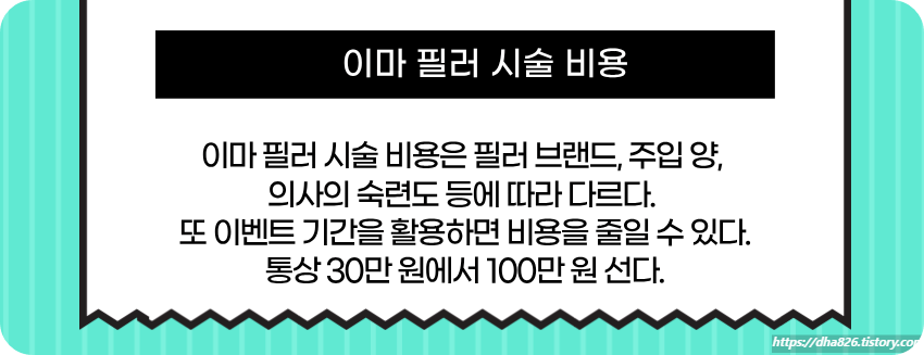 이마 필러 시술 비용