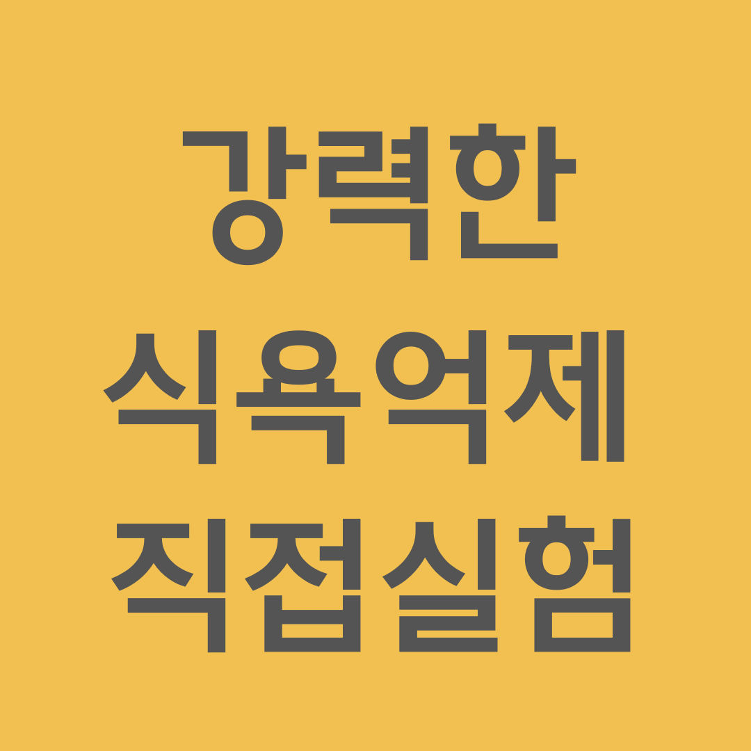강력한 식욕억제 음식