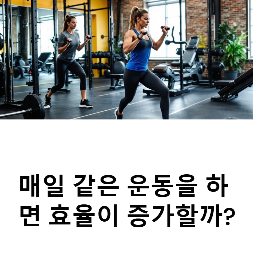 매일 같은 운동을 하면 효율이 증가할까?