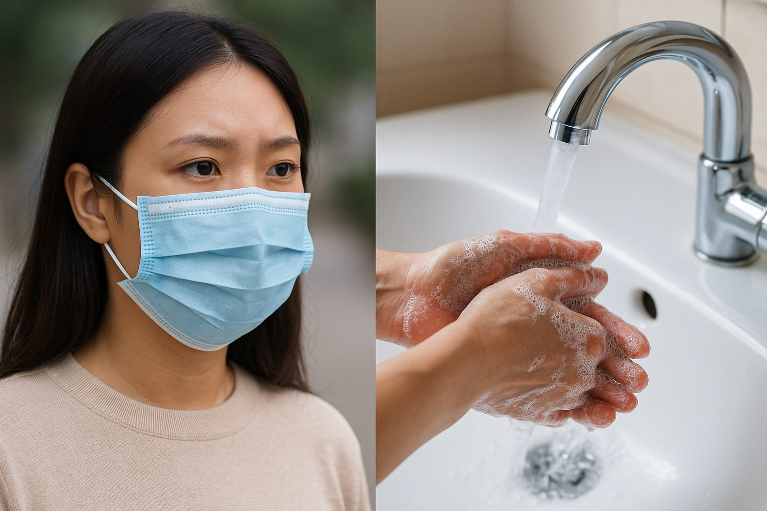 마스크 착용과 손씻기 등 호흡기 감염병 예방