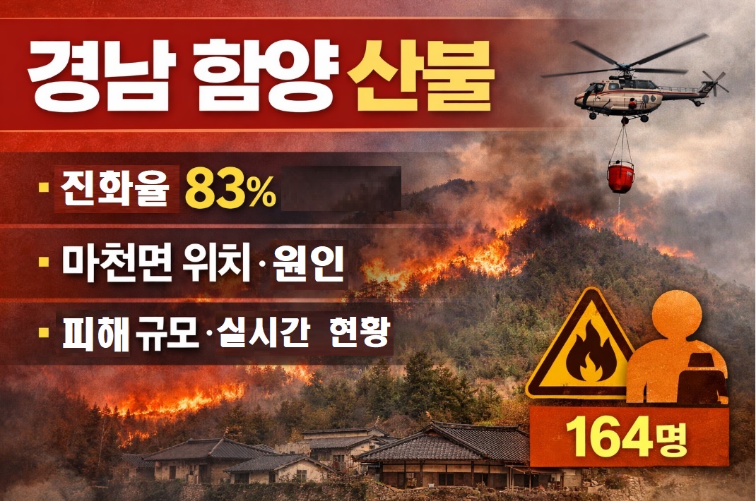 경남 함양 산불 진화율