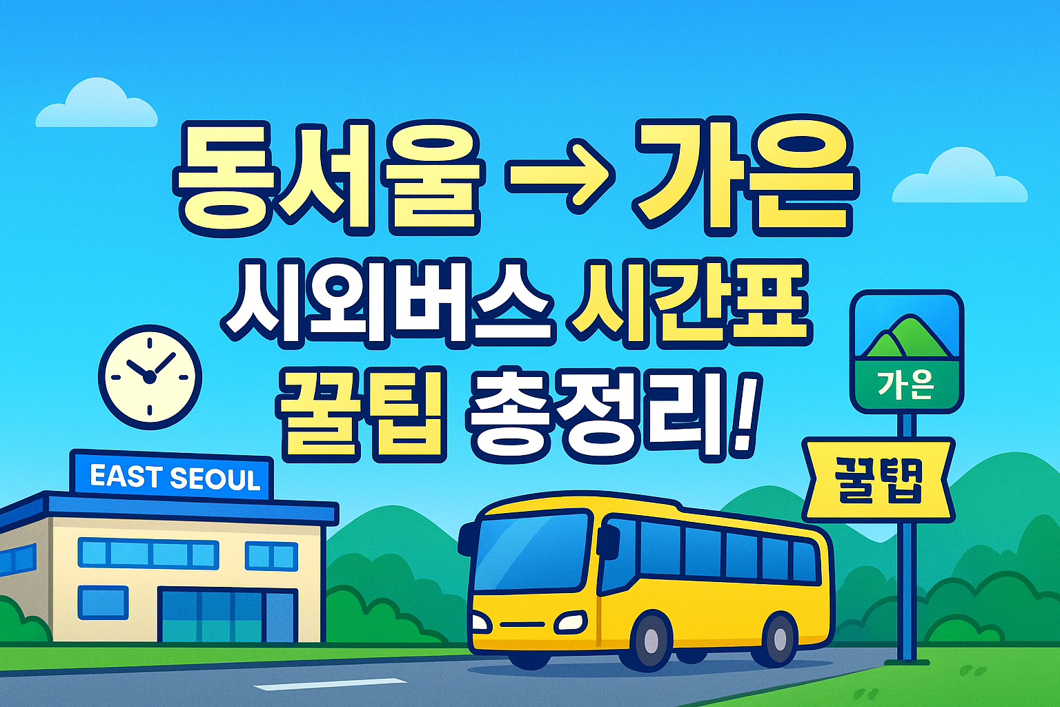 동서울터미널 &rarr; 가은 (경북) 시외버스 노선 시간표 꿀팁