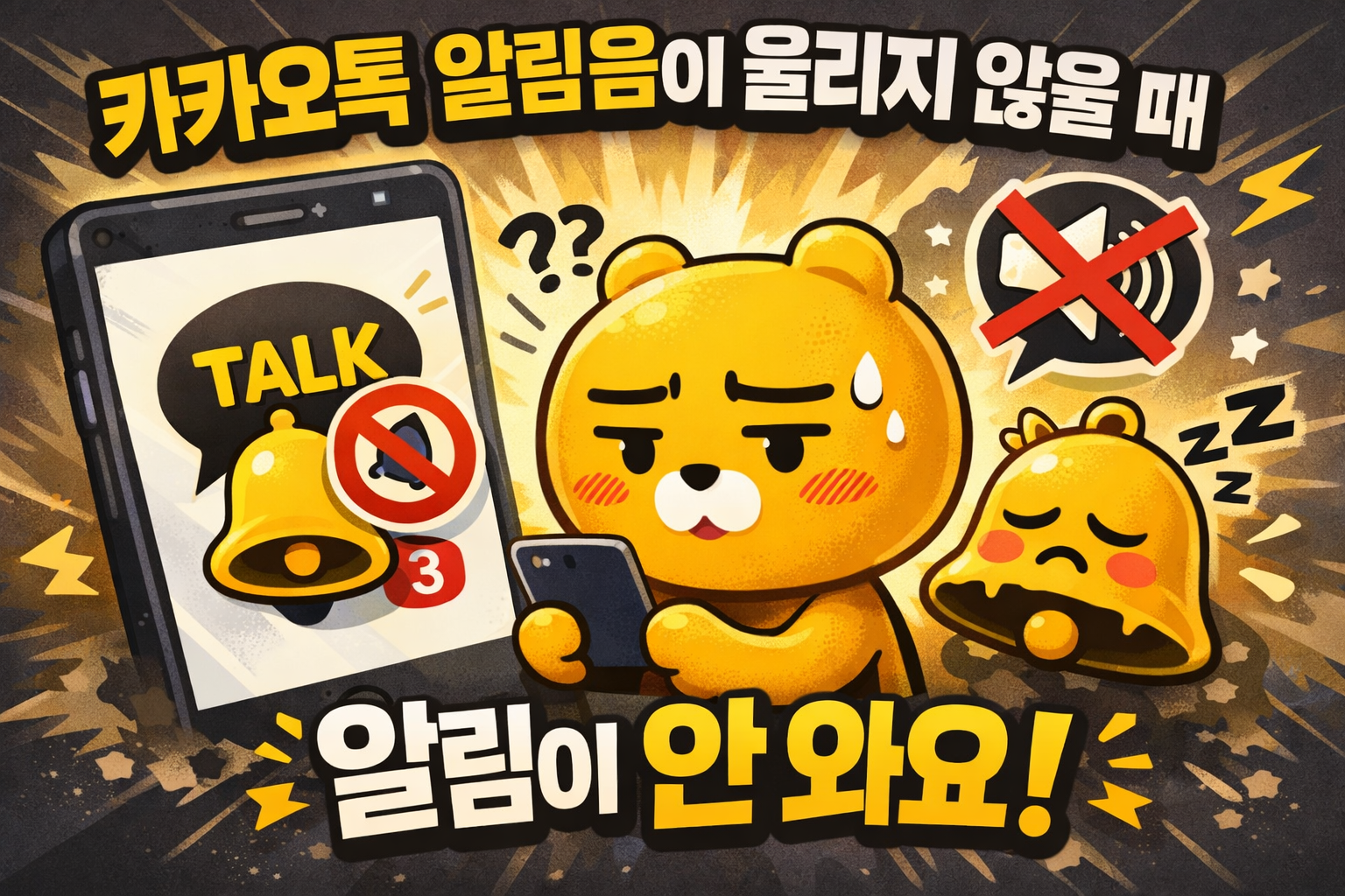 카카오톡 알림음이 울리지 않을 때 해결