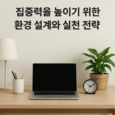 집중력을 높이기 위한 환경 설계와 실천 전략