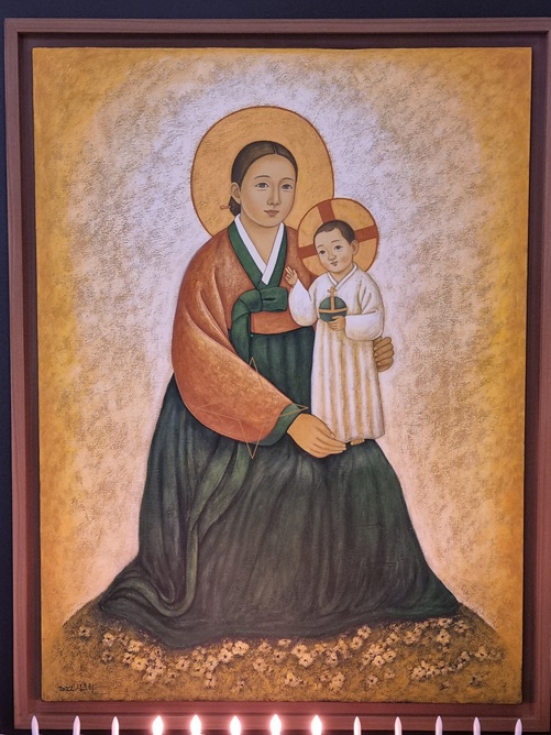 산정동성당 성모자상 그림