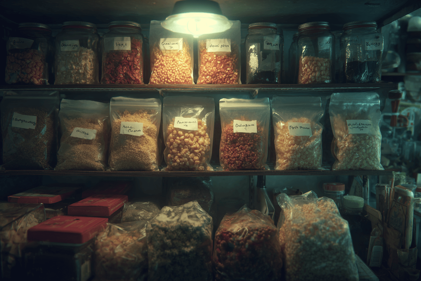 비닐팩에-보관중인-옥수수-이미지