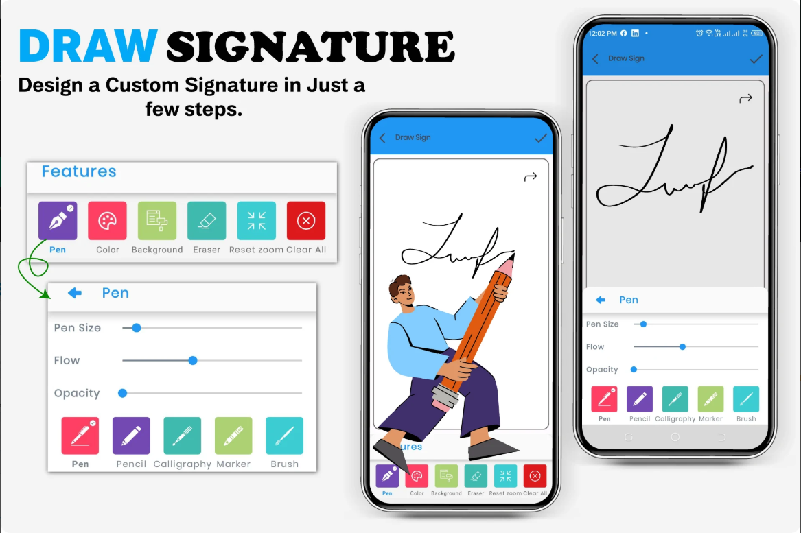 서명 만들기, 무료 서명 PDF, 전자 서명, 서명 스캐너