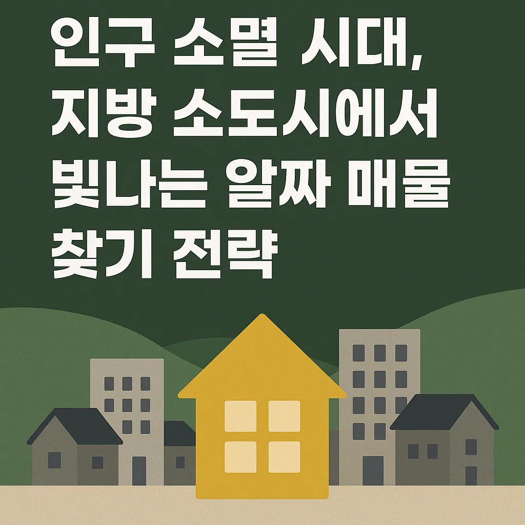 인구 소멸 시대, 지방 소도시 알짜 매물 찾기