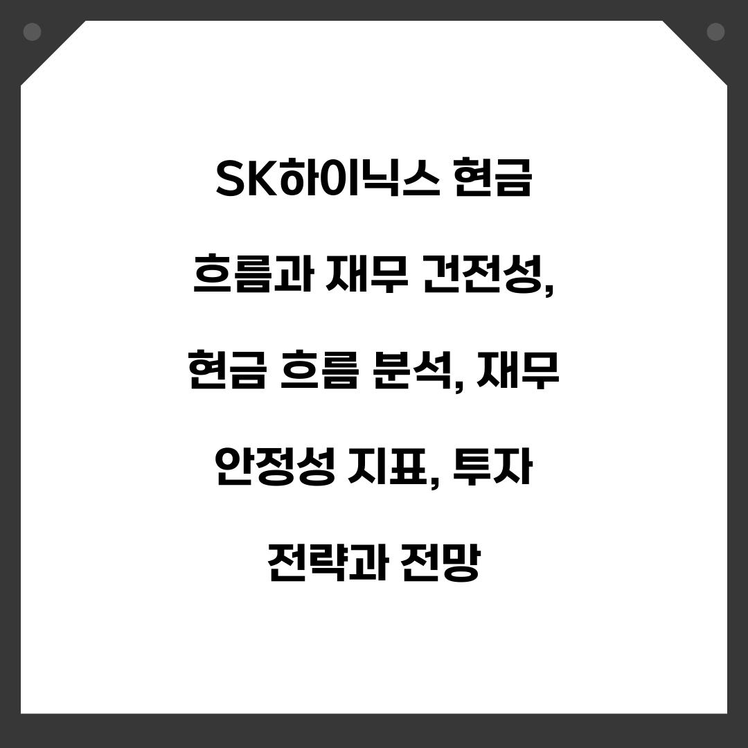 SK하이닉스 현금 흐름과 재무 건전성