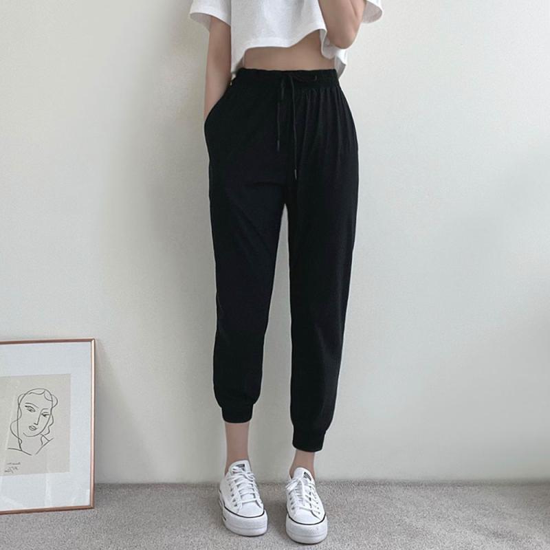 여름 조커팬츠 밴딩 스판 아이스 쿨 조거 팬츠 찰랑 냉장고 바지 빅사이즈