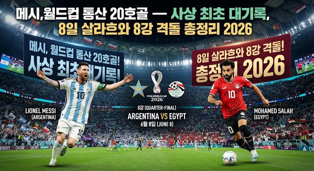 리오넬 메시 월드컵 20호골 세리머니