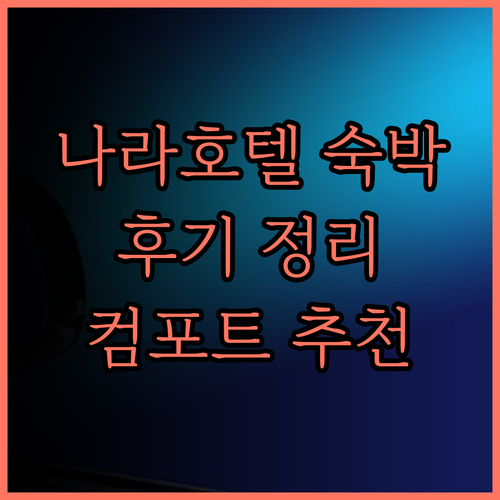 나라 호텔 숙박 고민 끝! 컴포트 호