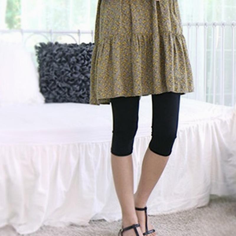 여자 7부 무지 쫄바지 여름 레깅스 속바지 타이즈