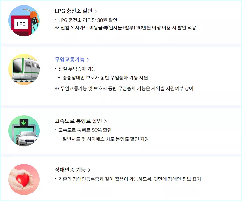 신한카드복지카드 혜택