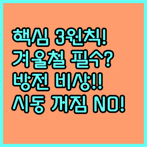 영하의 온도 자동차 배터리 성능 저하..