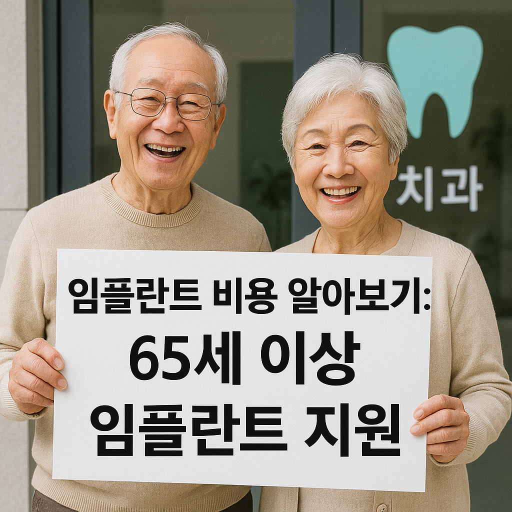 임플란트 비용 알아보기: 65세 이상 임플란트 지원