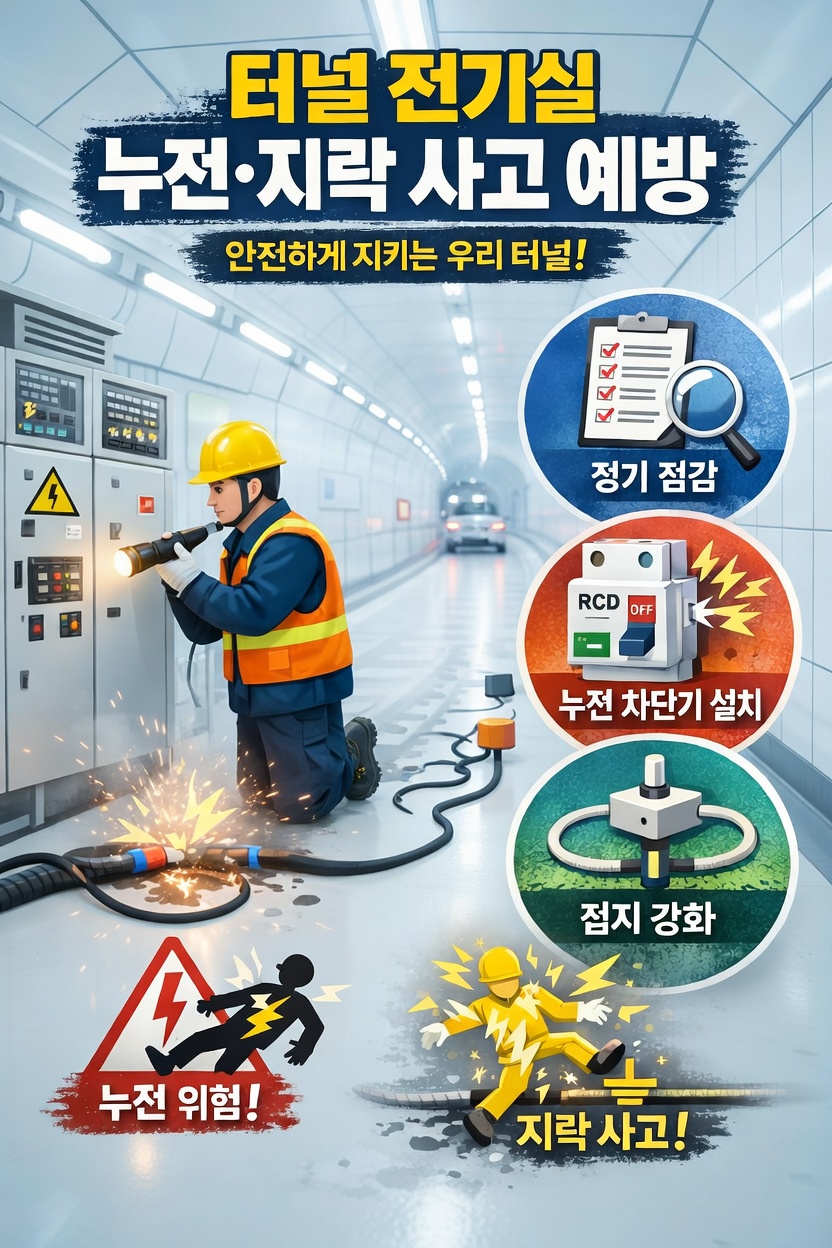 터널전기실 누전.지락사고 예방-터널시설유지관리자