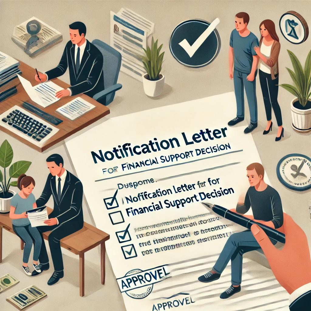 지원금 결정 통지서