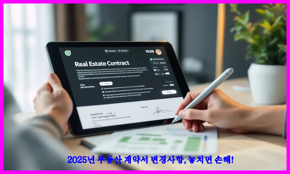 2025년 부동산 계약서 변경사항, 놓치면 손해!