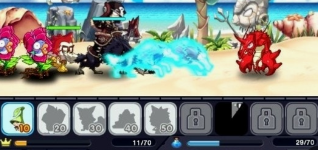 갤럭시 디펜스 게임 화면