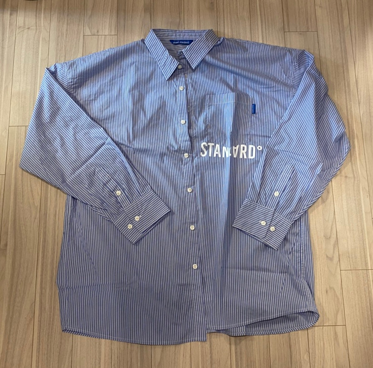 스트리트 스탠다드 오버사이즈 오버핏 스트라이프 셔츠 네이비 STREET STANDARD OVERSIZE STRIPE SHIRS NAVY