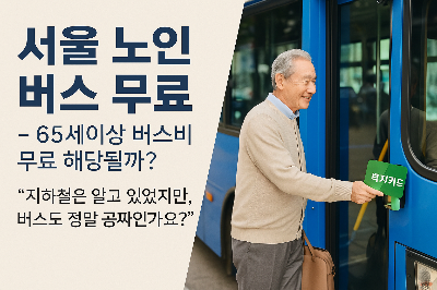 서울 노인 버스 무료&amp;#44; 신청 방법과 대상자 한눈에 정리