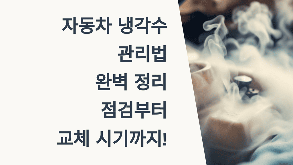 자동차 냉각수 관리법 완벽 정리: 점검부터 교체 시기까지!