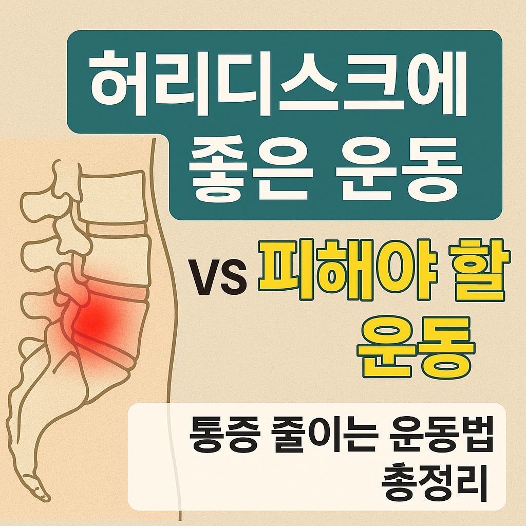 허리디스크에 좋은 운동 피해야할 운동 썸네일 이미지