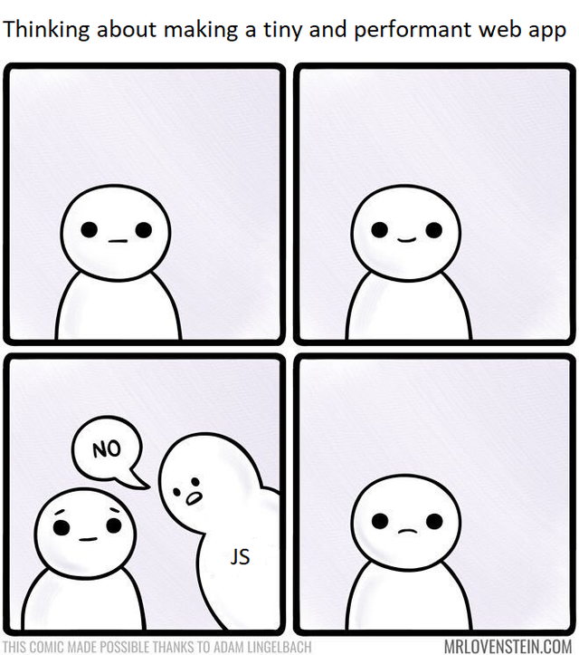 자바스크립트는 성능 문제가 있다.