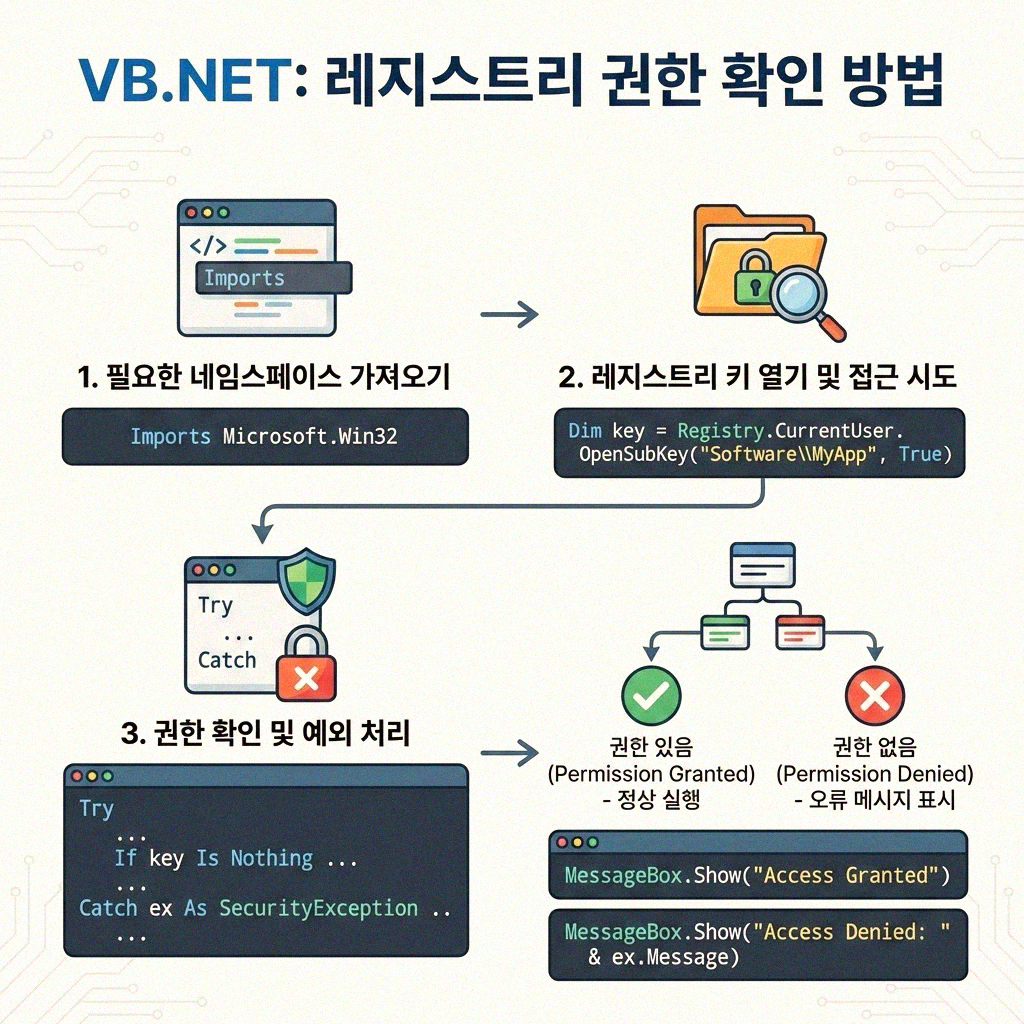 VB.NET 레지스트리 권한 설정, 이것만 알면 해결