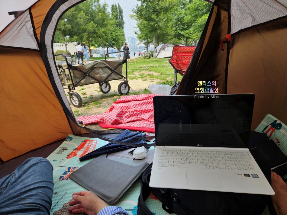 여의도 한강공원 피크닉 텐트 데이트 대여 후기 가격