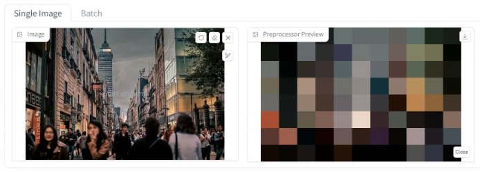 ControlNet T2IA color grid 전처리기