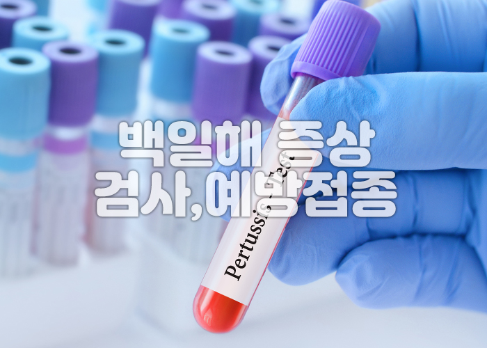 백일해 검사를 위해 채취한 혈액샘플을 들고 있는 손