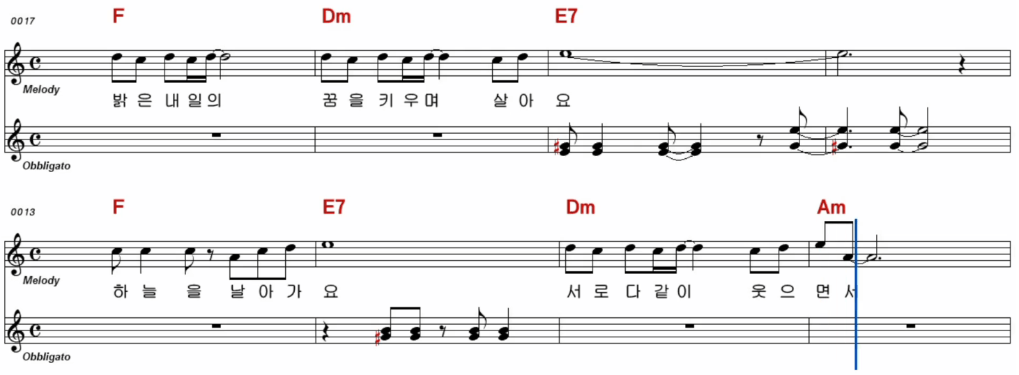 나미 영원한 친구 악보