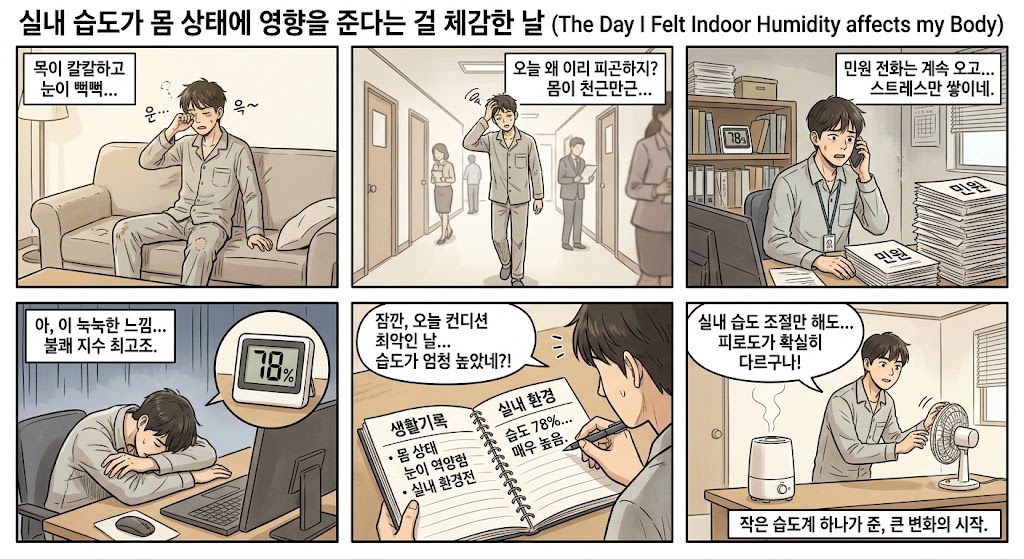 실내 습도가 몸 상태에 영향을 준다는 걸 체감한 날
