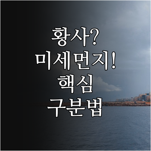 자연 현상 황사와 인위적 미세먼지 구..