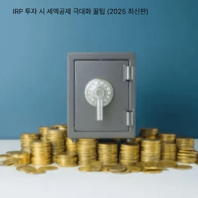 6. IRP 투자 시 세액공제 극대화 꿀팁 (2025 최신판)