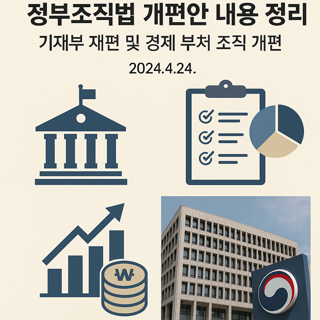정부조직법 개편안 내용 정리, 기재부 재편 및 경제 부처 조직 개편 날짜