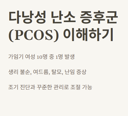 다낭성 난소 증후군 증상 이미지