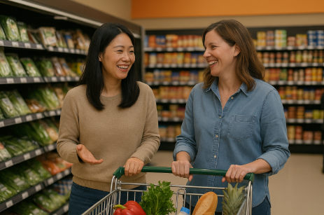 마트, 장보기, 여성