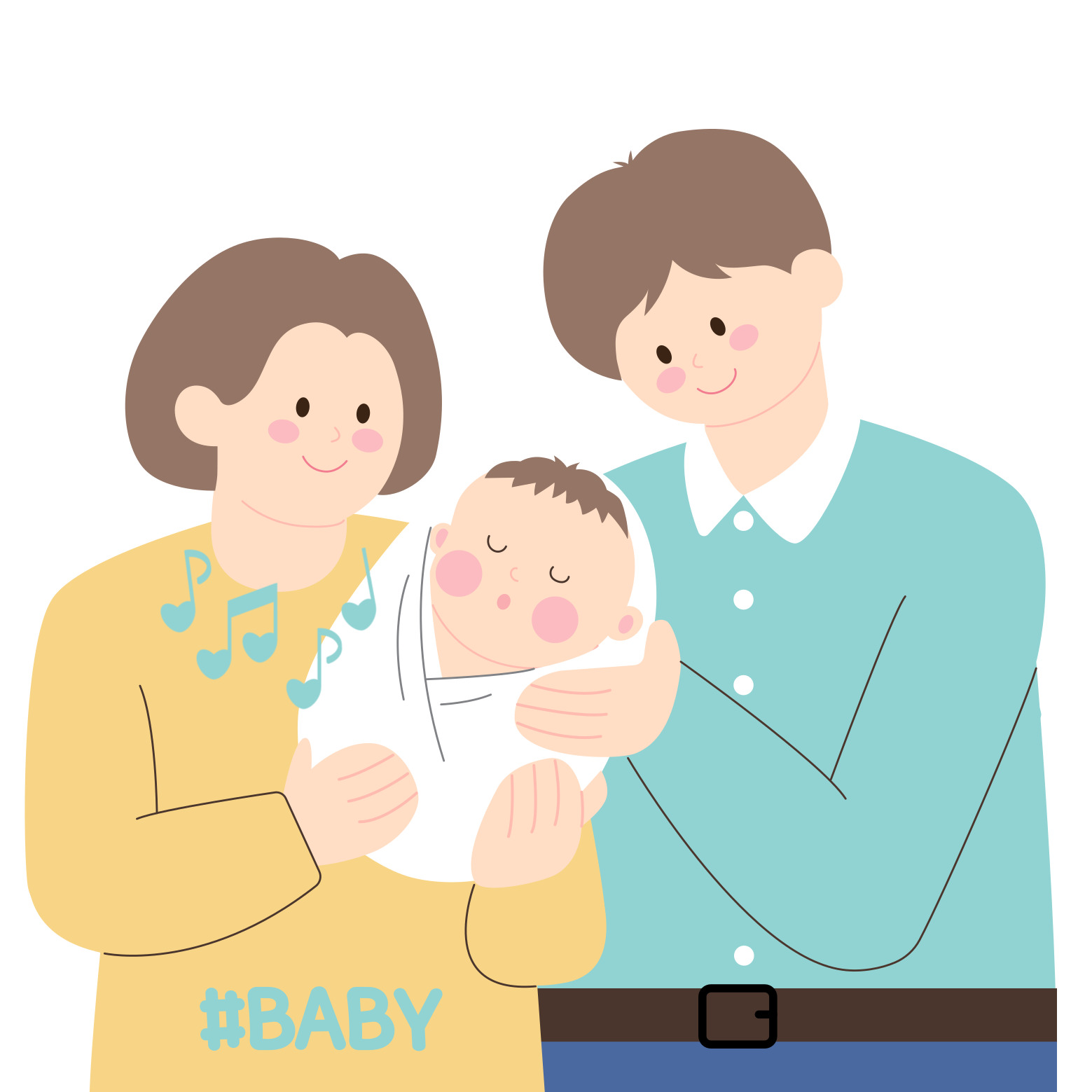 아기와 부모 이미지