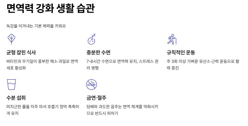 면역력을 기르는 생활 습관