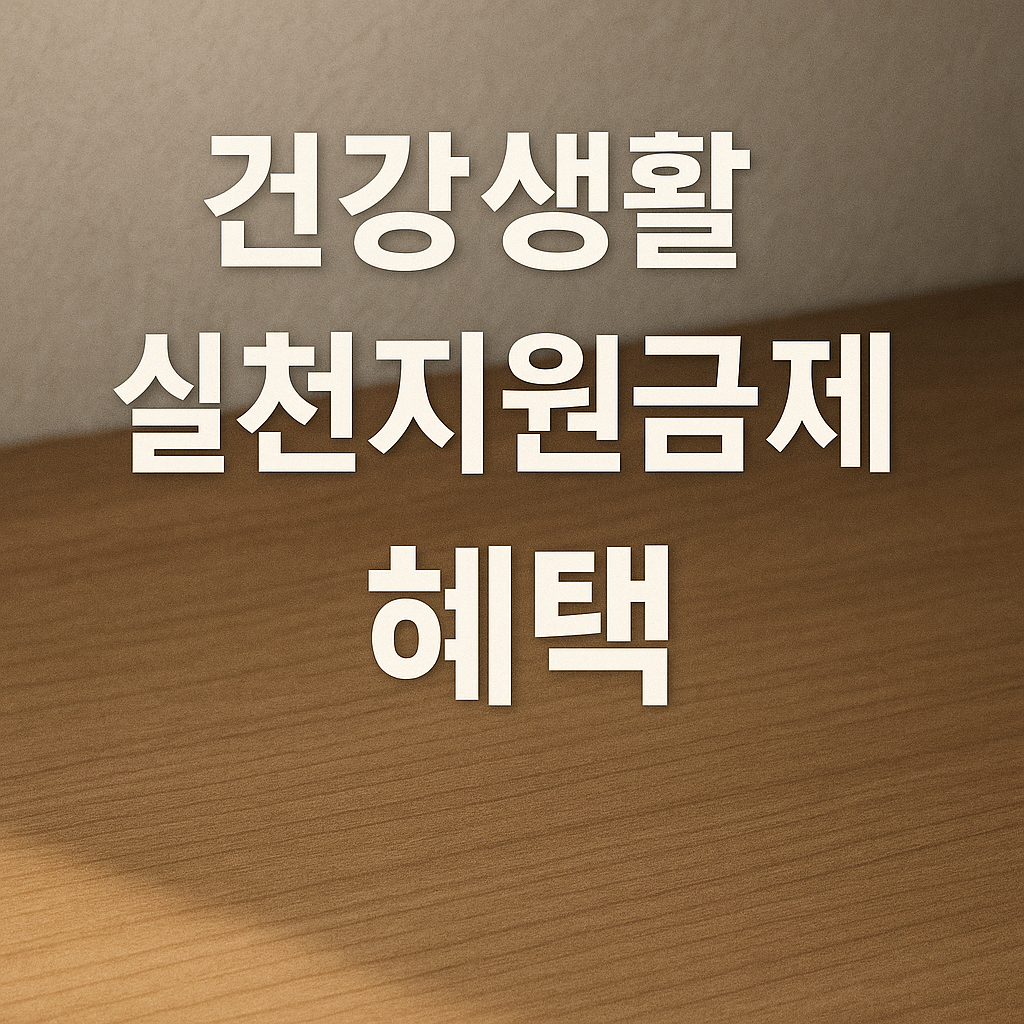 건강생활 실천지원금제 혜택