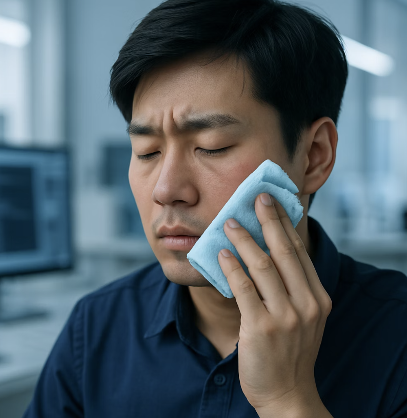 불길을 잠재우는 차가운 위로